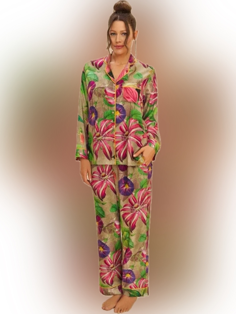 Powder UK Oversized Botanicals summer pajamas - NWT